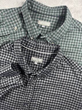 Ash & Erie Men’s XXL Flannel Shirts 2 Pack 100% Cotton Plaid